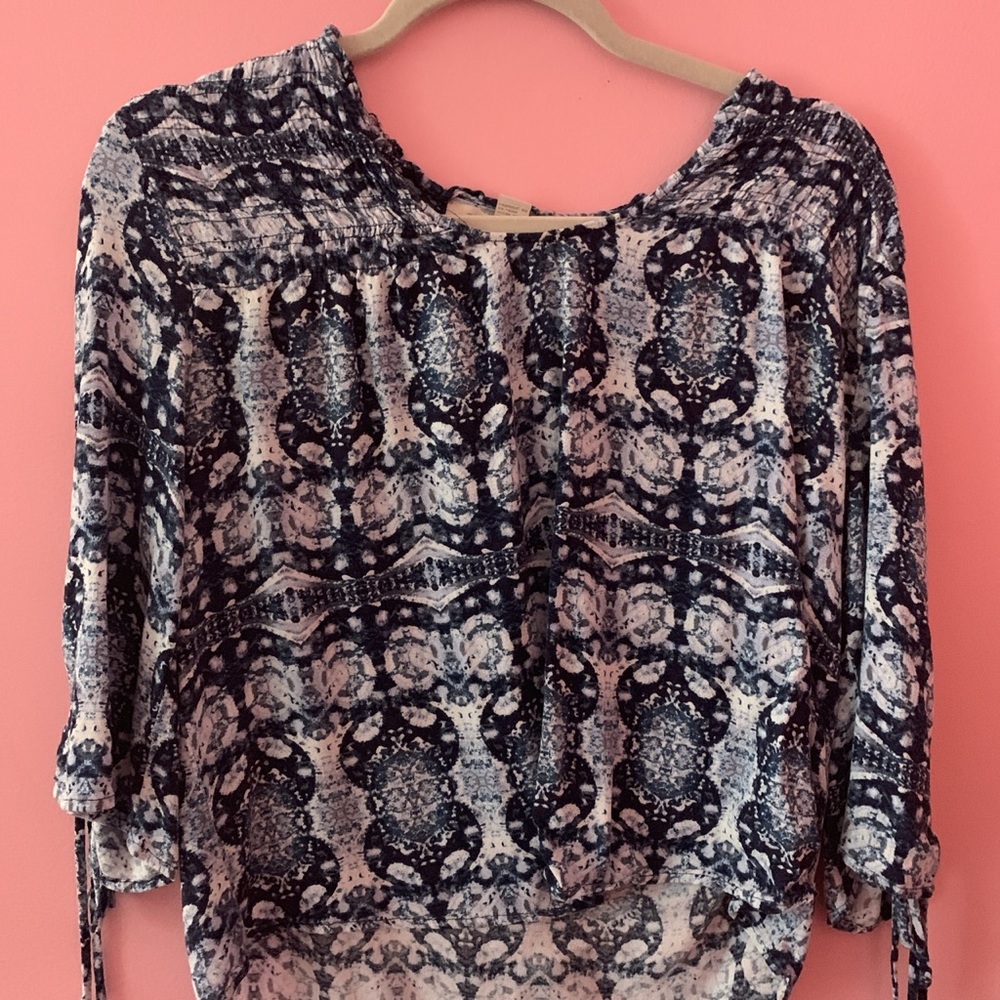 Blue printed blouse
